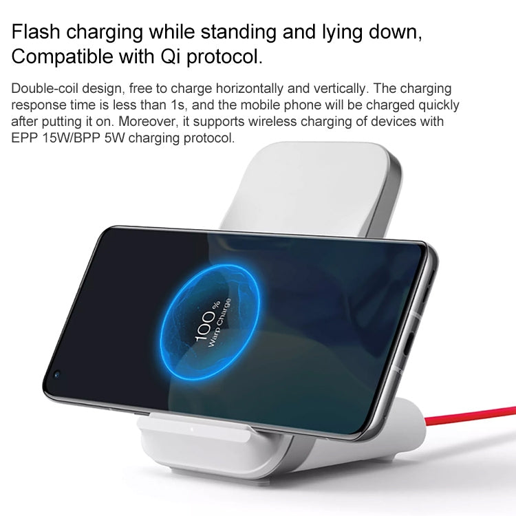 Chargeur de téléphone portable d'origine OnePlus Warp Flash Chargeur sans fil Puissance maximale: 50W