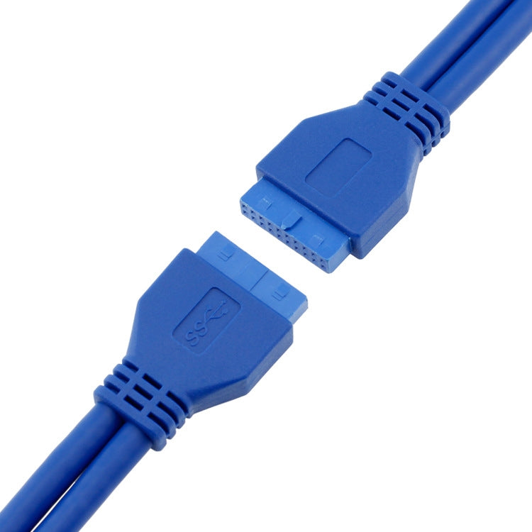 50cm USB3.0 Cable Motherboard 20Pin Cable with FF Mother to Female Extension Version