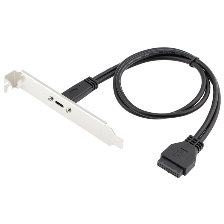 50CM USB3.0 20P a USB Tipo-C Chasis madre Cable deflector de bits PCI