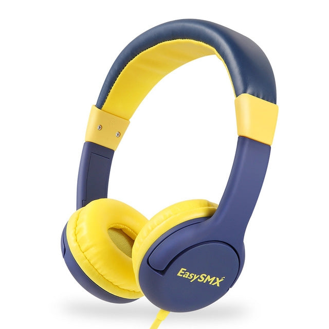 EasySMX Kids Headphones KM-666 Headset Headset with 80-85dB Child Safe Volume Headset for Xiaomi/iPhone/iPad Smartphone (KM-666 Yellow)