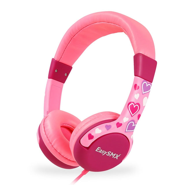 EasySMX Kids Headphones KM-666 Headset Headset con 80-85dB Child Safe Volume Headset para Xiaomi / iPhone / iPad Smartphone (KM-666 Pink)