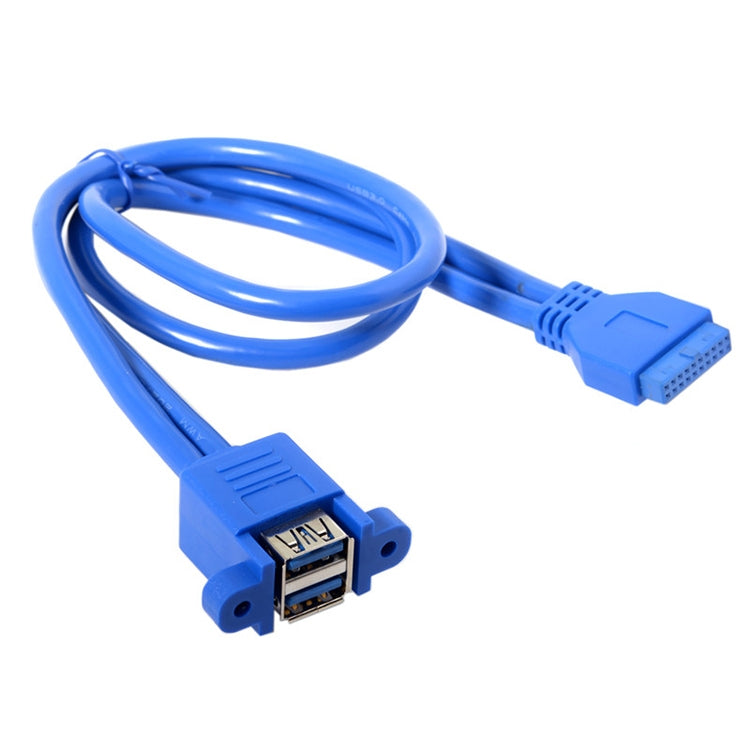 Carte mère Double câble d'extension USB3.0 20 broches avec fil de déflecteur d'oreille