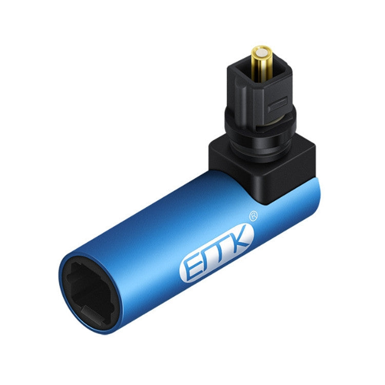 EMK Square Port to Square Port Fiber Optic Conversion Head Audio Adapter