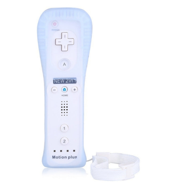 2 en 1 asa Derecha con Acelerador incorporado Para Nintendo Wii / Wiiu Host (Blanco)