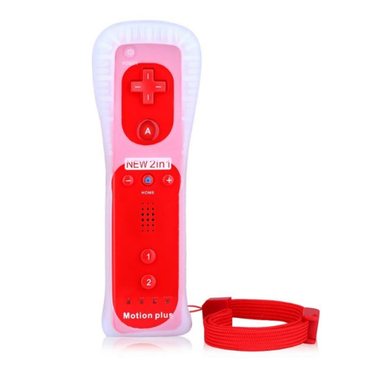 Poignée droite 2 en 1 avec accélérateur intégré pour hôte Nintendo Wii / WiiU (rouge)