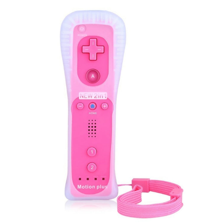 2 in 1 Right Handle with Built-in Accelerator for Nintendo Wii / WiiUA Host (Pink)
