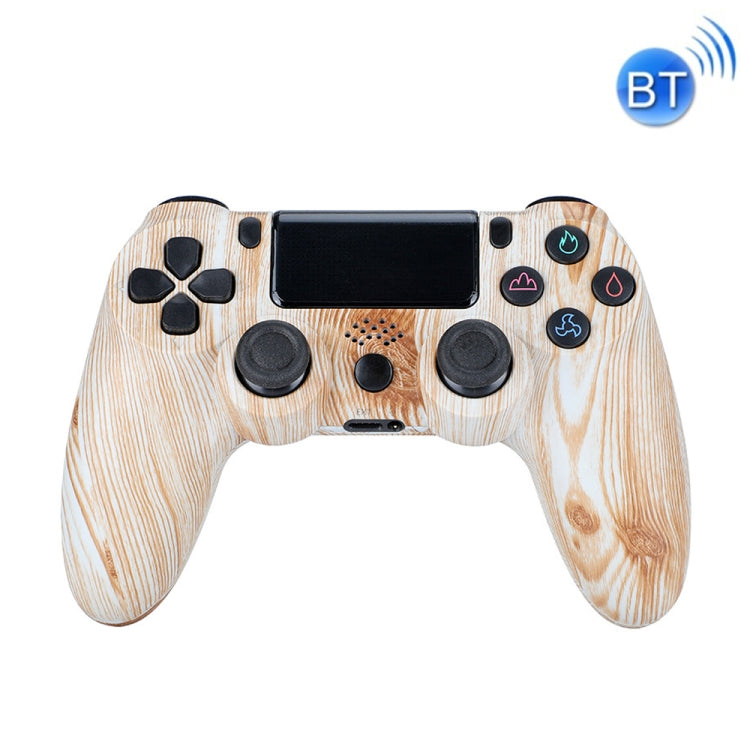 Wireless Bluetooth Game Handle For PS4 Color: Bluetooth Version (Wood Pattern)