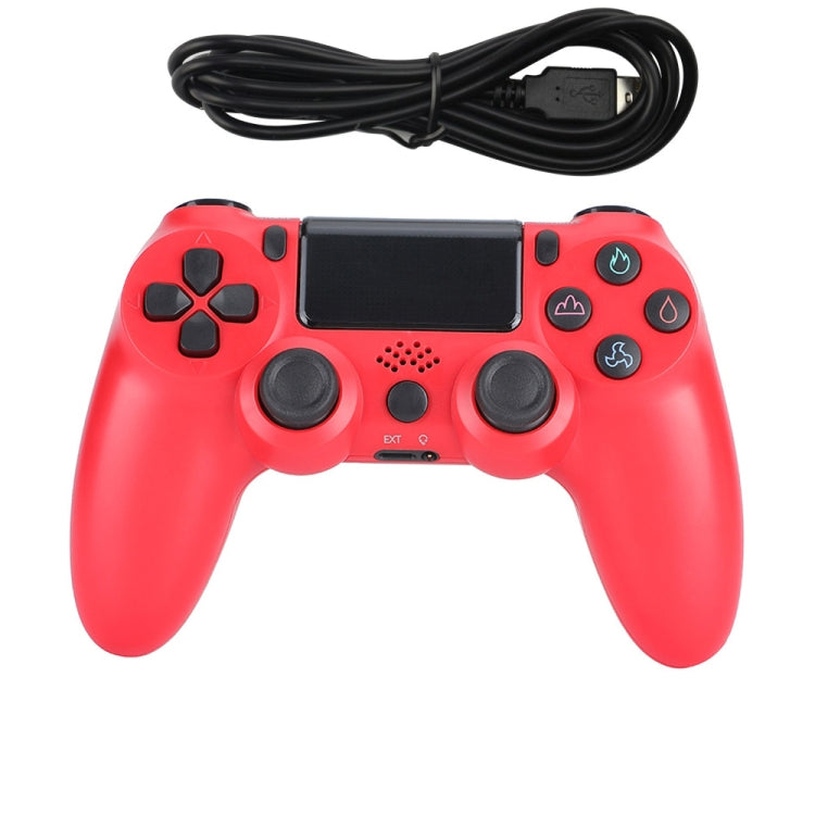 Poignée de jeu filaire pour PS4 Couleur : Version filaire (rouge)