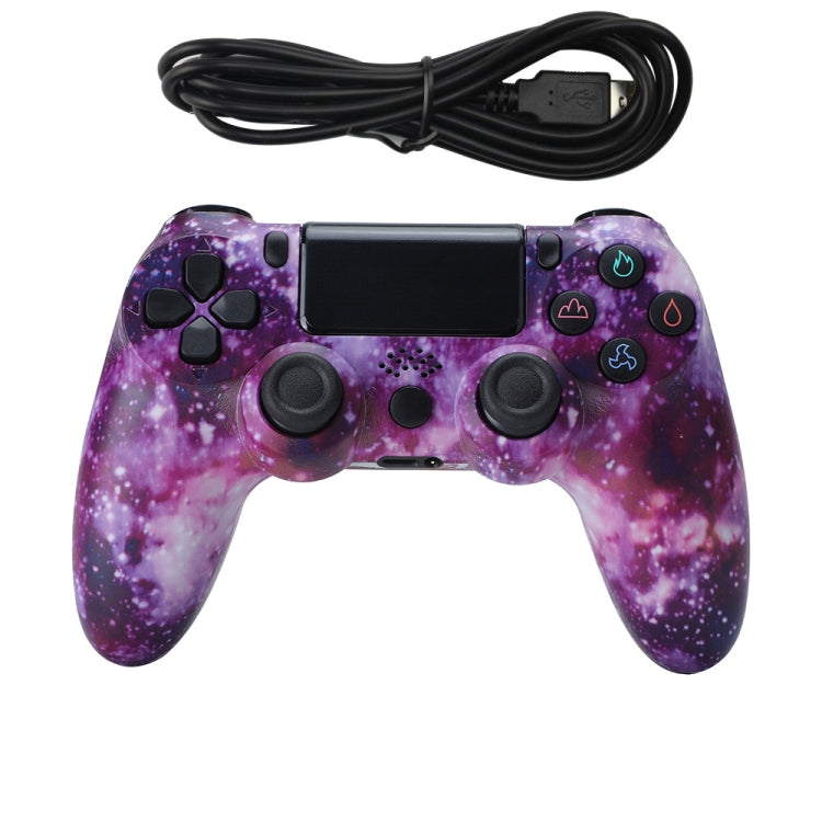 Poignée de jeu filaire pour PS4 Couleur : Version filaire (Purple Starry Sky)