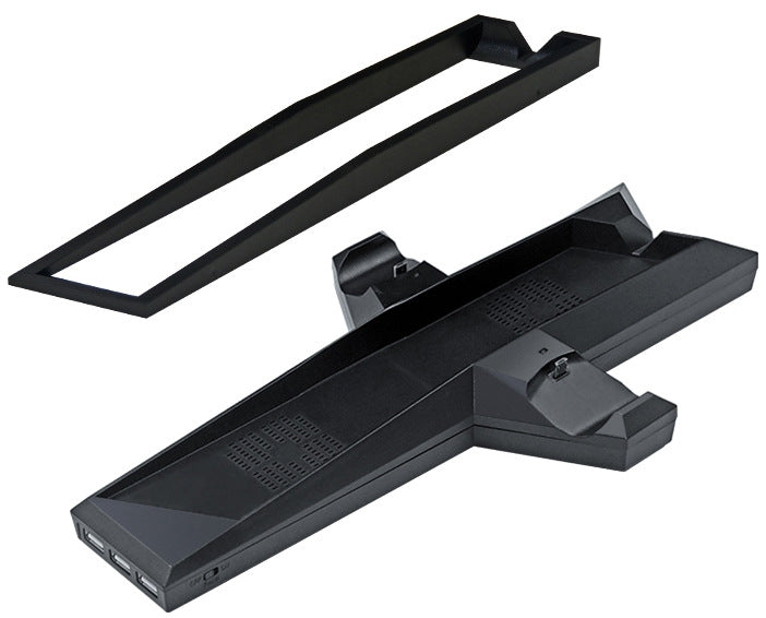 Radiador de la Consola de Juegos y Base de Carga de mango Dual Para PS4 / PS4 Slim (Negro)