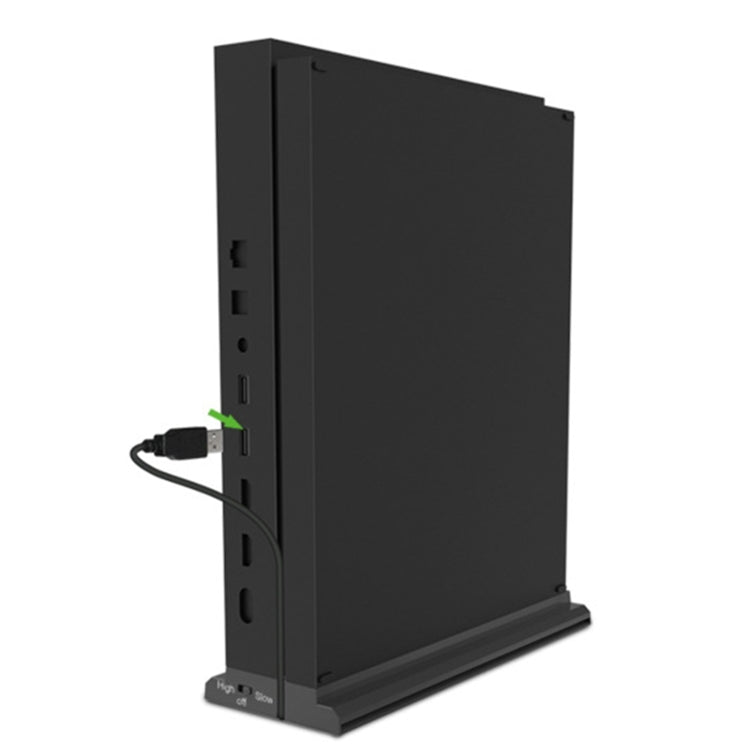Dobe TYX-1768 SUPPORT DE DISSIPATION DE CHALEUR Station d'accueil verticale Support de base de refroidissement Ventilateur de refroidissement pour console de jeu Xbox One X