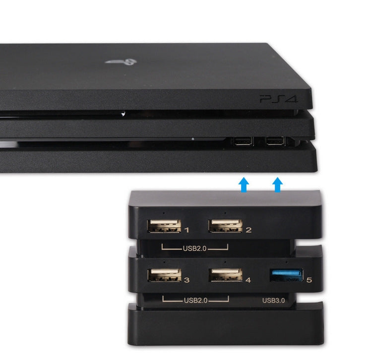 Dobe TP4-832 HUB integrado a 2.0 3.0 Converter Hub 2 a 5 Extender for PS4 Pro Game Console