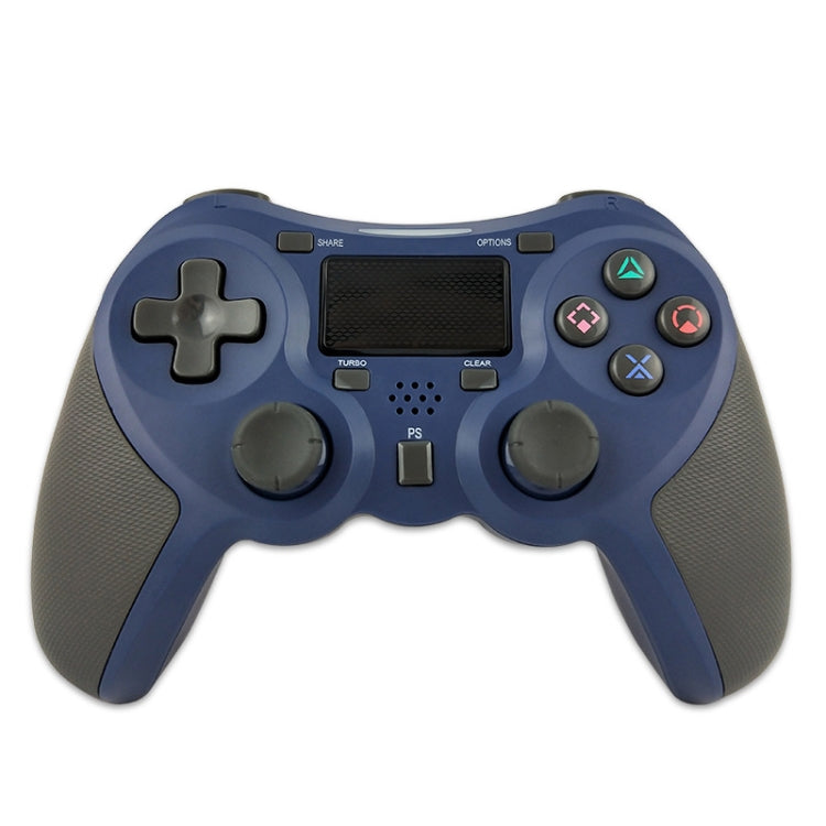 Poignée Bluetooth pour contrôleur de jeu sans fil en caoutchouc pour hôte PS4 (bleu)