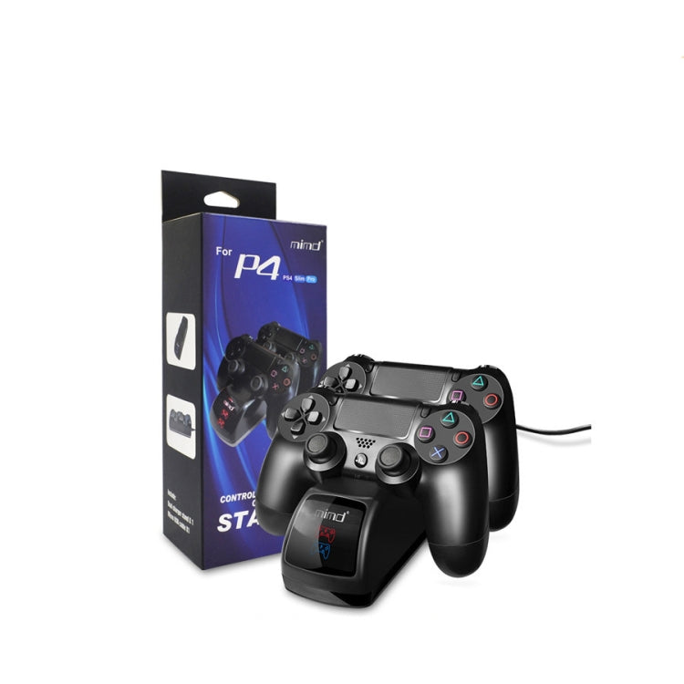 Dual USB Dual Station CHARGER WITH LED INDICATOR for PS4 Wireless Controller (Black)