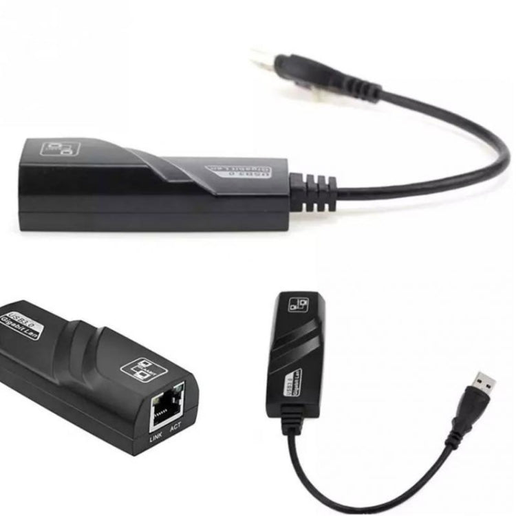 2 PCS USB3.0 Gigabit Laptop Network Card with External USB Cable to RJ45 Network Cable Interface