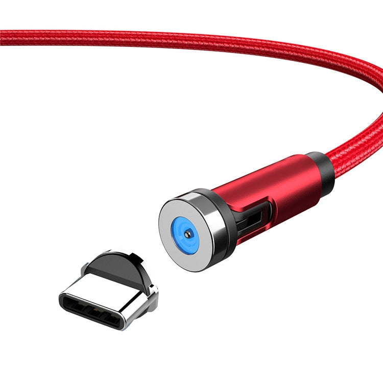 CC56 Type-C / USB-C Magnetic Interface Dust Plug Rotatable Data Charging Cable Cable Length: 2m (Red)
