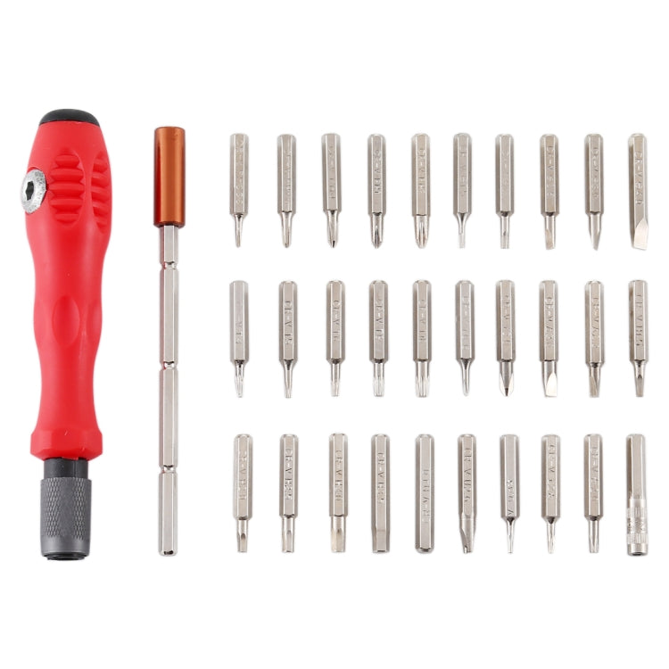 CRV 32 in 1 Steel Mobile Phone Disassembly Repair Tool Multifunction Combination Screwdriver Set (Red)