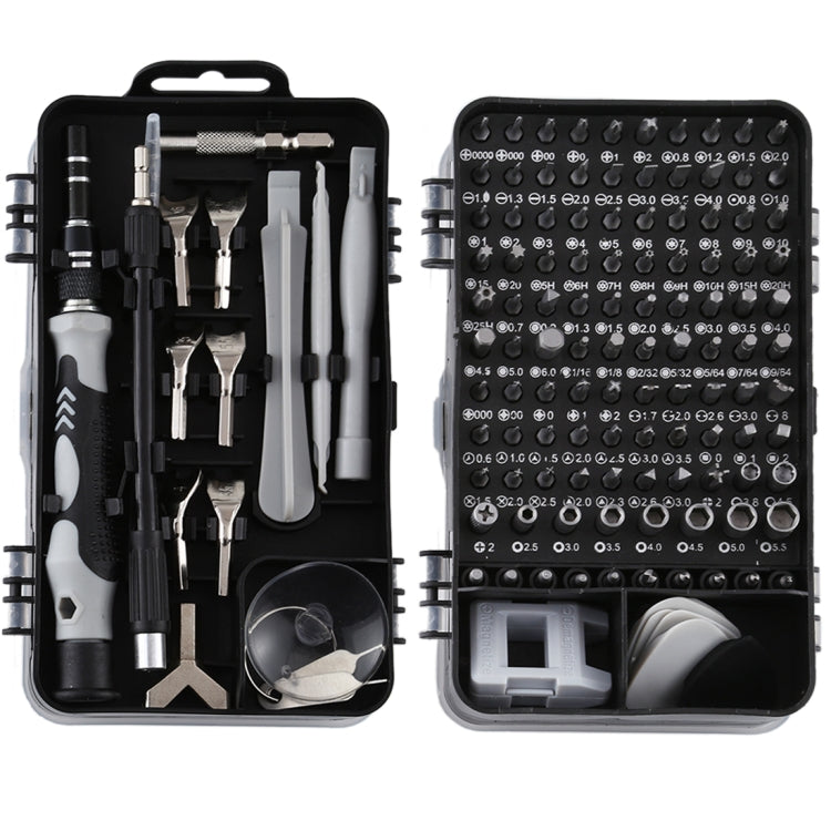 135 in 1 DIY Handy Demontage Werkzeug Uhr Reparatur Multifunktionswerkzeug Schraubendreher Set (Schwarz Grau)