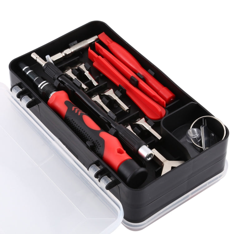135 in 1 DIY Handy Demontage Werkzeug Uhr Reparatur Multifunktionswerkzeug Schraubendreher Set (Schwarz Rot)