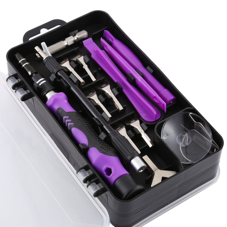 135 in 1 DIY Mobile Phone Disassembly Tool Watch Repair Multifunction Tool Screwdriver Set (Black Purple)