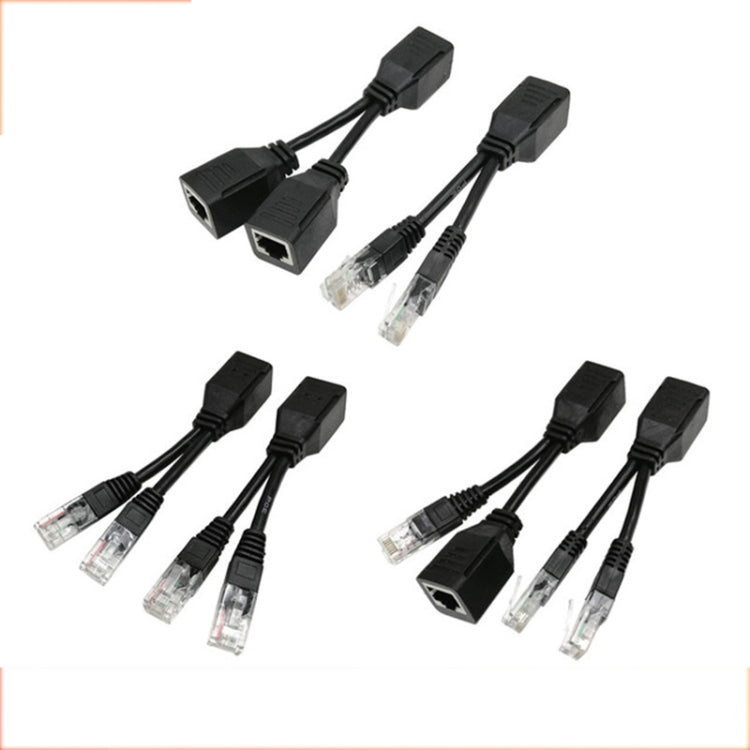 2 Sets Upoe Breakout Cable RJ45 Network Signal Splitter Style: U-01 4 Crystal Heads
