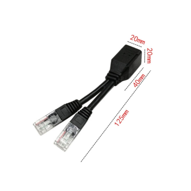 2 juegos de Cable de seParación Upoe divisor de Señal de red RJ45 estilo: U-03 2 Cabezas de Cristal + 2 Hembra