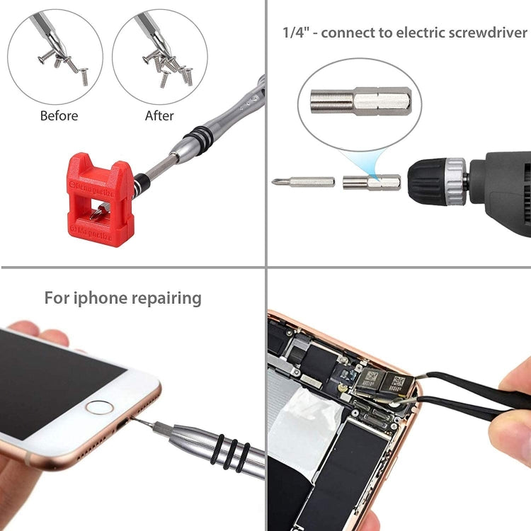 110 in 1 Watch Mobile Phone Disassembly Maintenance Tool Multifunction Chrome Vanadium Steel Screwdriver Set (Black Red)