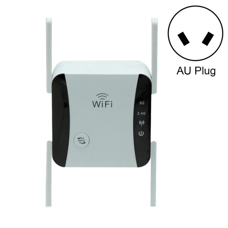 KP1200 1200Mbps Dual Band 5G WIFI SIGNAL AMPLIFIER SINGLE REPAIR SPECIFICATION: AU PLUG (White)