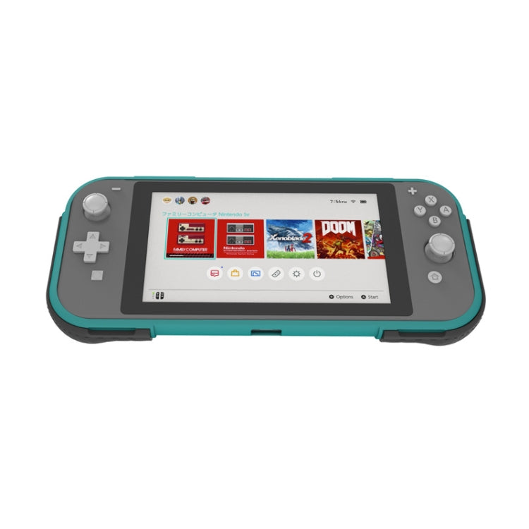 For Switch Lite Protective Shell Game Card Protective Sleeve Box Holder Grip (Black and Green)