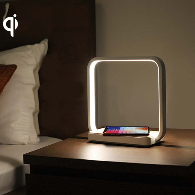 Chargeur sans fil pour téléphone portable Smart Home QI avec lampe de chevet à induction (lumière + autocollant magique de type C) (lumière + autocollant magique de type C)