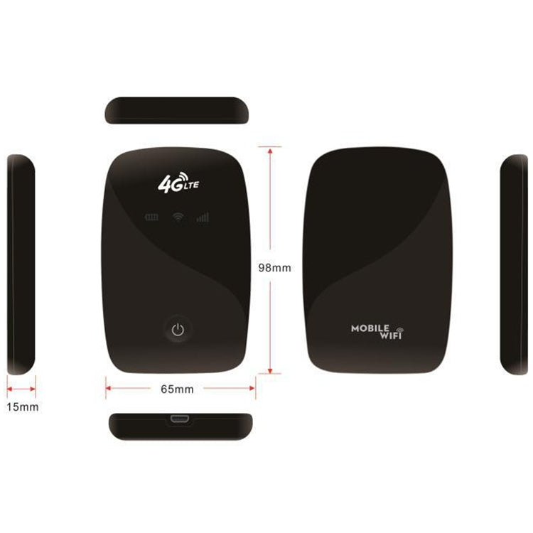Portable MIFI Car Portable 4G FDD Band Mobile WIFI Wireless Router (Black)