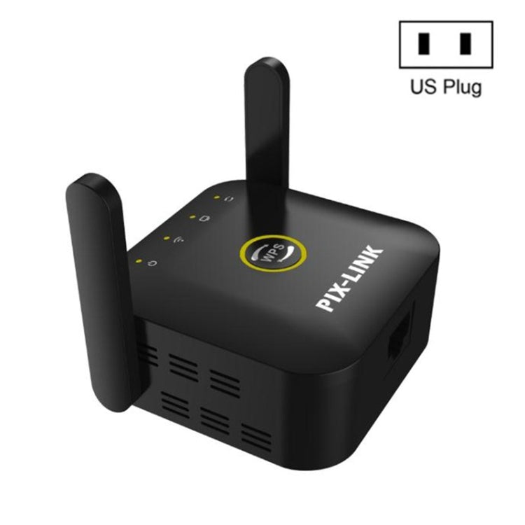 PIX-LINK WR22 300Mbps Wifi Wireless Signal Booster Booster Extender Plug type: US Plug (Black)