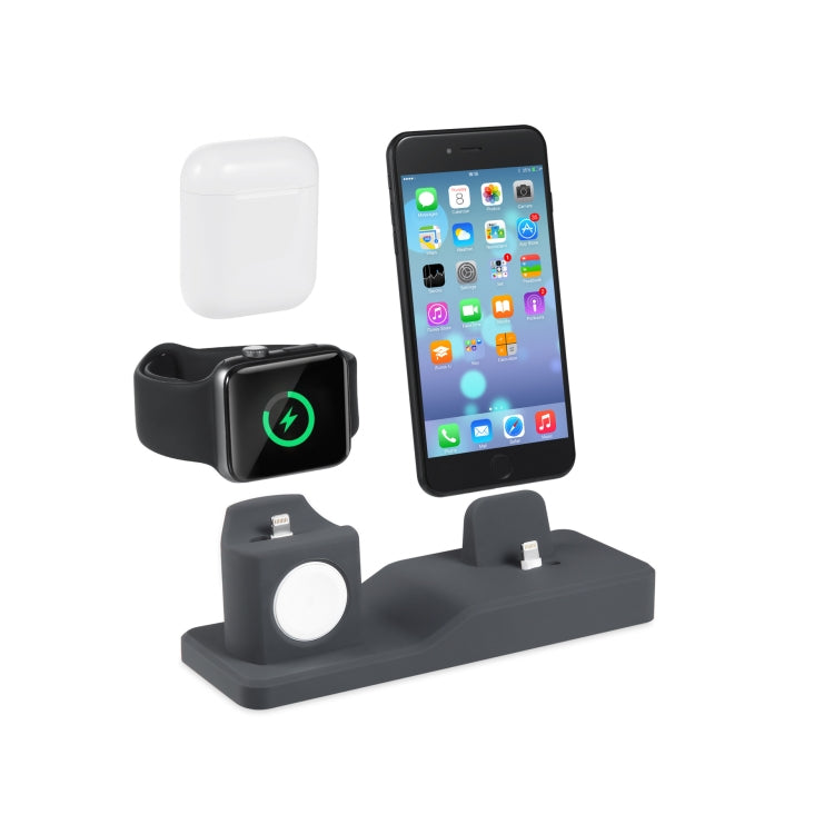 Support de charge de téléphone portable pour iPhone / Apple WHTCH 5 / Airpods Pro (Noir)