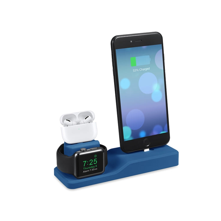 Mobile Phone Charging Stand for iPhone / Apple WHTCH 5 / Airpods Pro (Classic Blue)