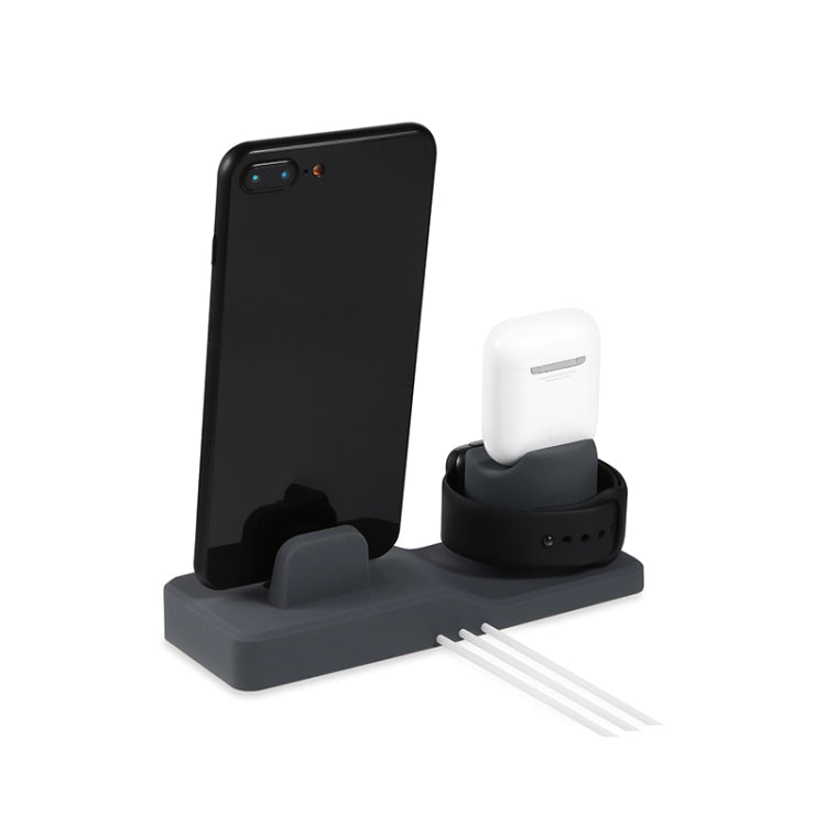 Mobile Phone Charging Stand for iPhone / Apple WHTCH 5 / Airpods Pro (Black)