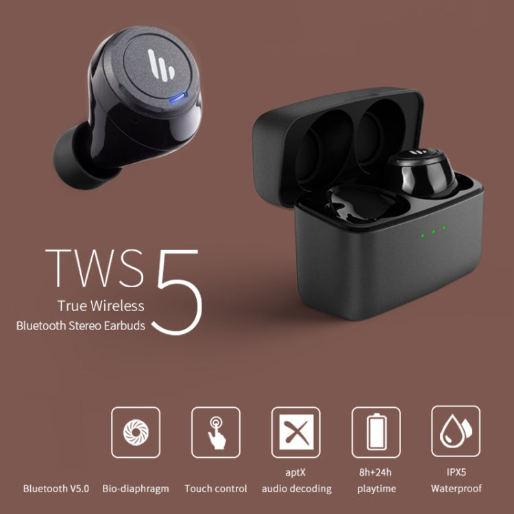 Edifier TWS5 Subwoofer In-Ear Mini Stealth Bluetooth Écouteur (Noir)