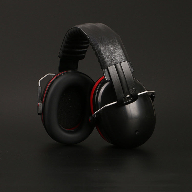 Soundproof Earmuffs Noise Proof Sleeping Earmuffs Industrial Protective Earmuffs Earplugs (Red Black)