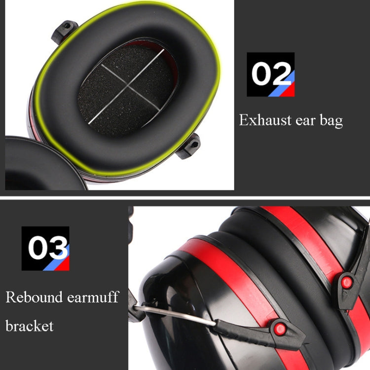 Soundproof Earmuffs Noise Proof Sleeping Earmuffs Industrial Protective Earmuffs Earplugs (Blue Black)