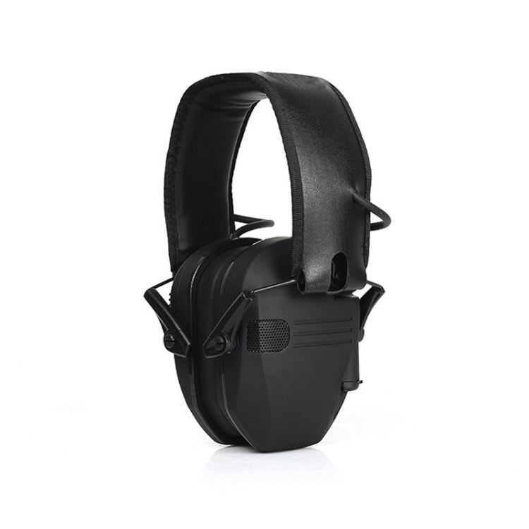 Auriculares tácticos con cancelación de ruido para caza al aire libre protección auditiva para disparos electrónicos Orejeras plegables (Negro)