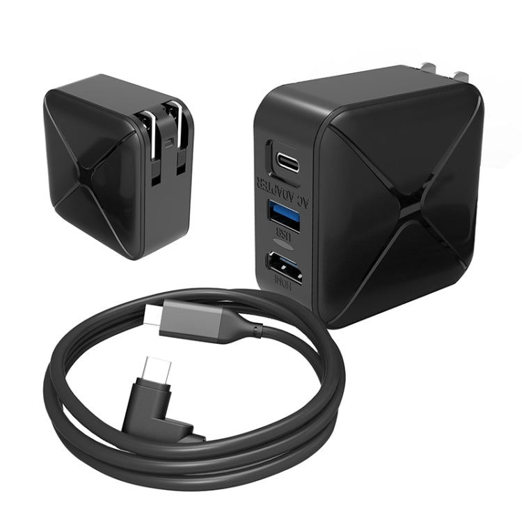 Multi-function Projection and Charging AC Adapter Dock Support Android / PC / Lite For Switch. Specifications: Black + EU Plug