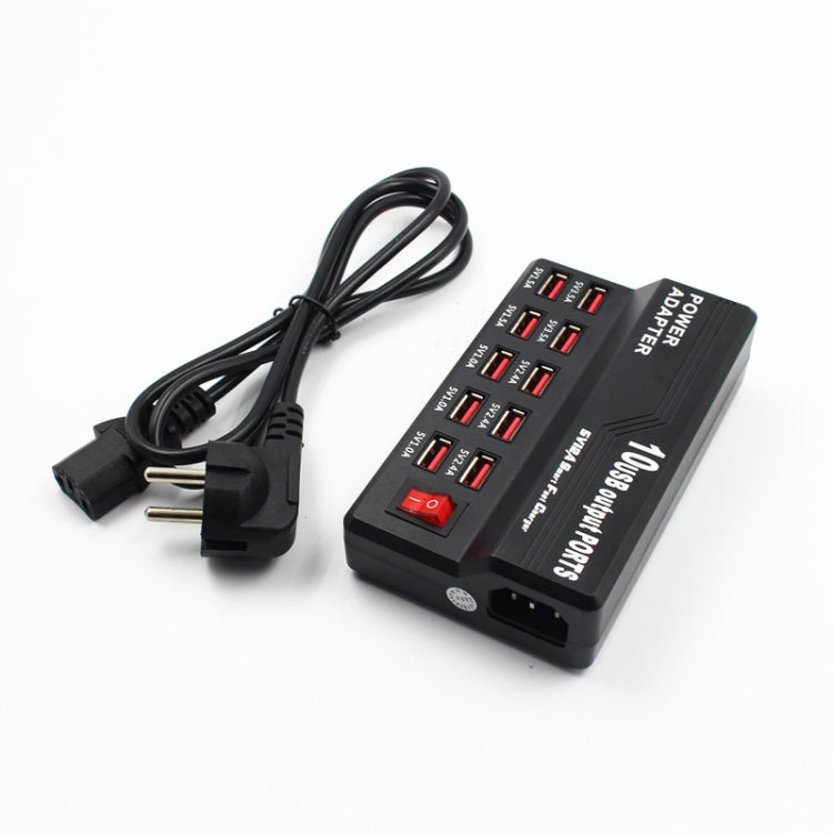 USB Interface 100-240V Smart Fast Charging Digital Electronic Charger Multifunctional Charger US Plug Style: 10 Ports