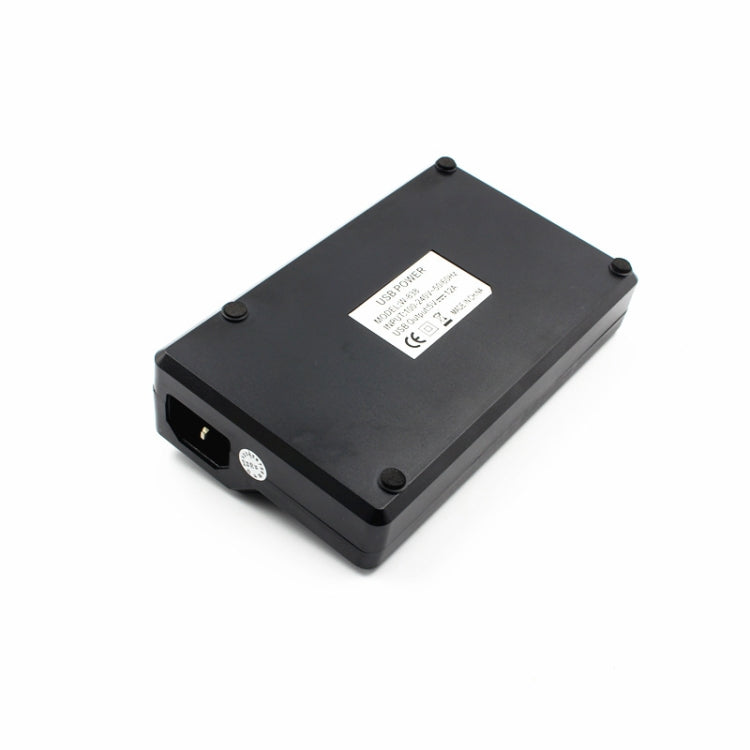 Interfaz USB 100-240V Cargador electrónico Digital de Carga Rápida Inteligente Cargador Multifuncional Enchufe de US Estilo: 10 Puertos