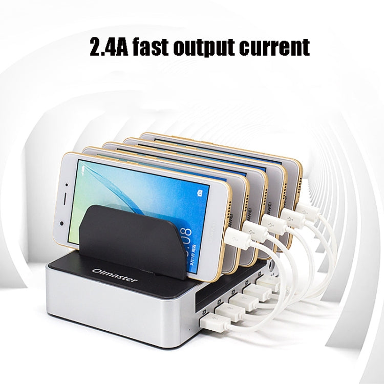 Olmaster AP-1010 Multi-Port USB Mobile Phone Charging Station with power supply number of interfaces: 10 Ports (Charging Station + Charging Cables)