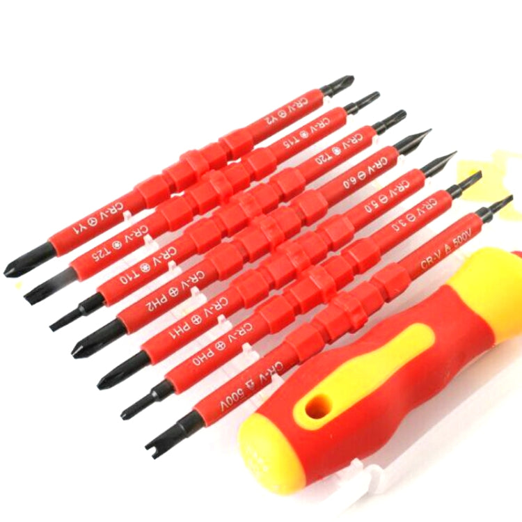 7 in 1 Insulation Multi-Purpose Repair Tool Screwdriver Set (Red)