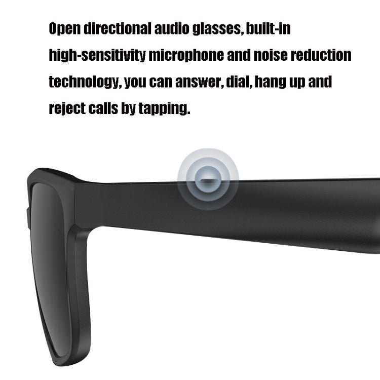 A12 Lunettes de soleil audio Bluetooth intelligentes Lunettes Bluetooth (or rouge)