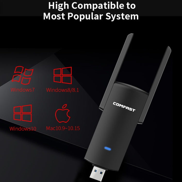 COMFAST CF-924AC V2 1200Mbps double fréquence Gigabit USB ordinateur récepteur WIFI carte réseau sans fil haute puissance