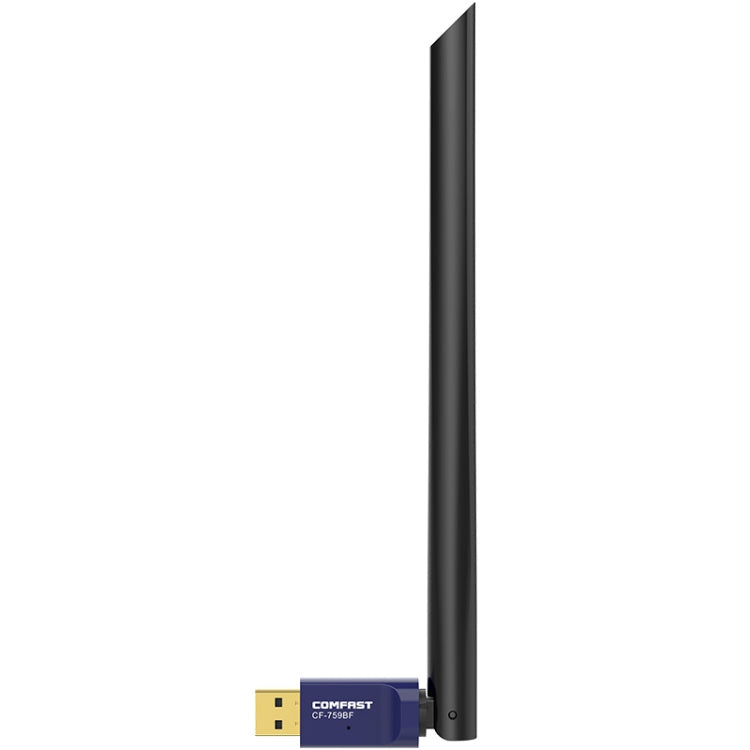 COMFAST CF-759BF 650Mbps Bluetooth 4.2 Tarjeta de red Inalámbrica de escritorio USB de Doble Banda Receptor WiFi de unidad gratuita