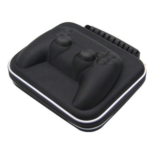 2PCS Game Handle Storage Bag Portable Hard Drive Shell Bag Pour PS5 (Sac carré)