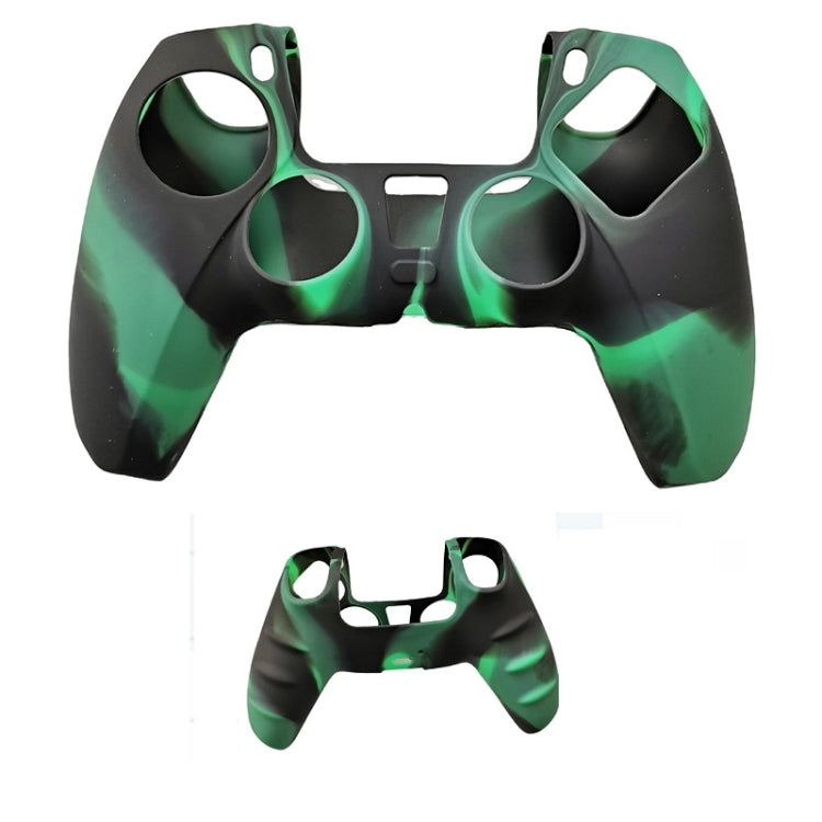 2 Pieces of Silicone Game Handle Cover Non-slip Handle Protector For PS5 (Dark Green)