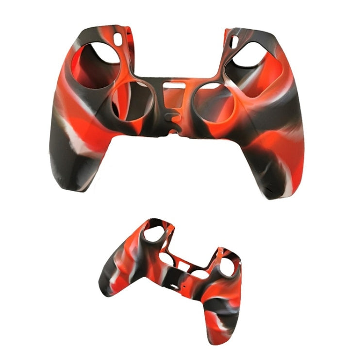 2 PCS Handle Protector Silicone Non-slip Game Handle Cover For PS5 (Red) Black